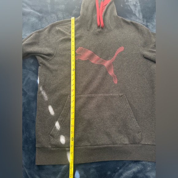 #484 Puma Men's Charcoal Hoodie with Red Highlights - Picture 13 of 13
